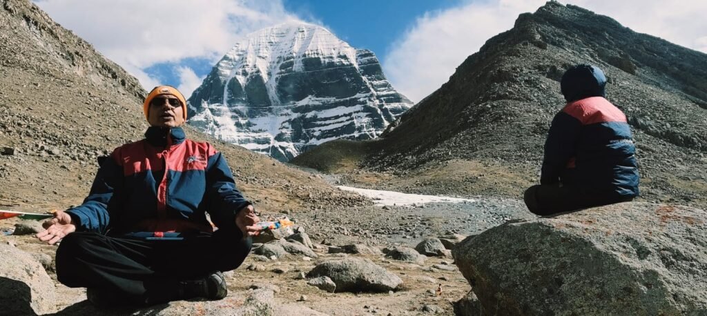 kailash on the background